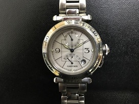 カルティエのパシャ　パワーリザーブ　2238　AT/SSの買取実績です。