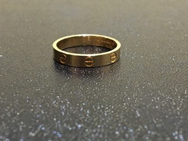 カルティエの750YG　ミニラブリング　サイズ57の買取実績です。