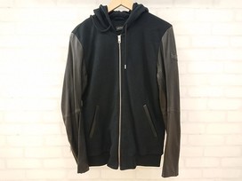 ディーゼルの袖ラムレザー 切替ジップアップパーカーの買取実績です。