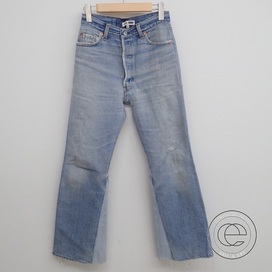 リダンの×Levisリーバイス  USEDダメージ加工  ブーツカット  リメイクデニムパンツの買取実績です。