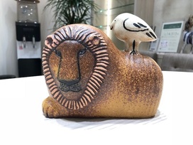 リサラーソンのライオンと鳥　現行品　フィギュリンの買取実績です。