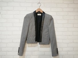 サンローランの12年製 レザー切替千鳥柄ジャケットの買取実績です。