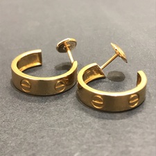 銀座本店でカルティエ（Cartier）のK18 ラブピアスをお買取させていただきました。状態は通常使用感のあるお品物でございます。