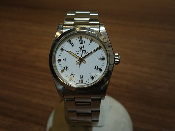 ロレックスのオイスターパーペチュアル Ref.67480 SS 自動巻き時計の買取実績です。