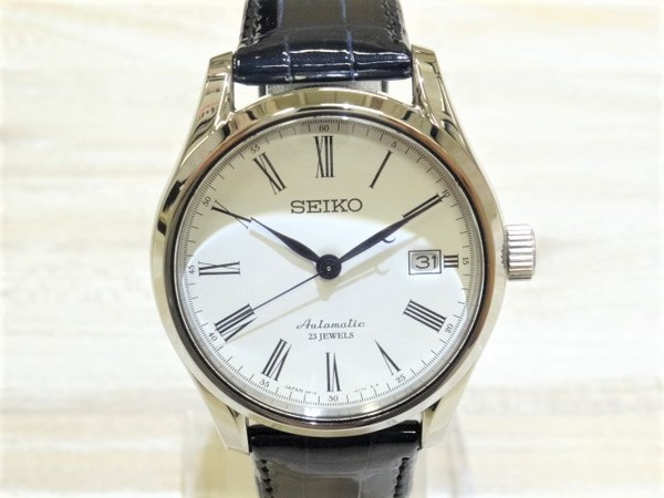 セイコーの6R15-02PO プレザージュ 白文字盤 腕時計の買取実績です。