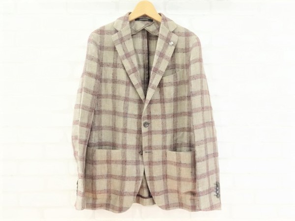 TAGLIATORE ボルドー ウール 濃かっ カシミヤ チェスターコート50
