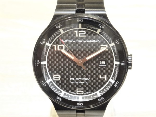 ポルシェデザインの黒 フラットシックス 自動巻き 時計の買取実績です。