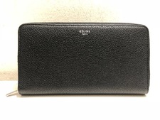 セリーヌ 黒×イエロー　ラウンド長財布 買取実績です。