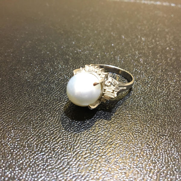 パール・真珠のダイヤ0.67ct　パールリングの買取実績です。
