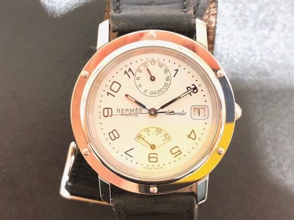 エルメスの白文字盤　クリッパー　CL5.710　自動巻き　腕時計の買取実績です。