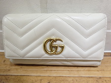 エコスタイル銀座本店で、グッチのGGマーモント長財布443436を買取りました状態は角スレなど使用感のあるお品物です。
