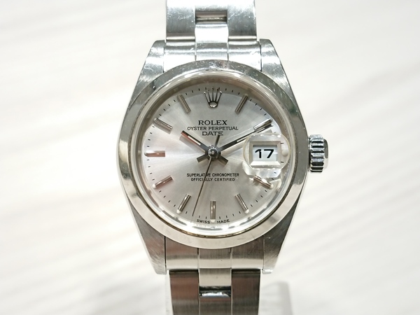 ロレックスのオイスターパーペチュアルデイト Ref.79160 P番 SS 自動巻き時計の買取実績です。
