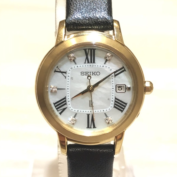 セイコーの1B22-0CK0  シェル文字盤 5PD クオーツ 腕時計の買取実績です。
