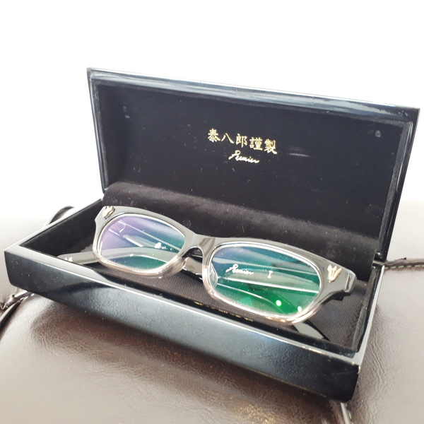 泰八郎謹製のPremierⅠ　ブラック×クリア　セルフレーム　メガネの買取実績です。