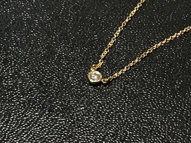 ティファニーの750　0.14ct ダイヤ　バイザヤード　ネックレスの買取実績です。