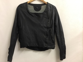 エコスタイル鴨江店にて、シシのブラックのダブルライダースジャケットを高価買取致しました。