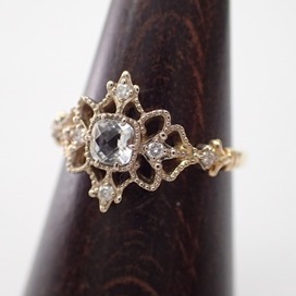 アガットのCLASSICクラシック K18　ホワイトトパーズ　ダイヤ0.05ct コンビ パメラリング リングの買取実績です。
