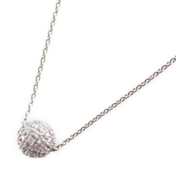 ベルシオラのK18WG パヴェダイヤ ボールネックレスを買取しました  