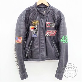 バンソンの黒 ワッペン TC レザーライダース ジャケットの買取実績です。