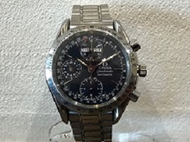 オメガのオメガ（OMEGA）スピードマスター　青文字盤　トリプルカレンダー　時計の買取実績です。