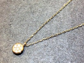 ヒロタカのK10 0.08ct ダイヤネックレスの買取実績です。