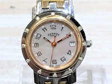 エルメス CL4 222 クリッパーナクレPM シェル文字盤 12Pダイヤ　腕時計 買取実績です。