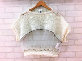 コムデギャルソンノワールの3A-N007　17年　白　ケーブルニットの買取実績です。