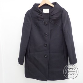 ケイトスペードの黒ウールノーカラーコート買取ました。ケイトスペードなど洋服買取ならエコスタイルへ