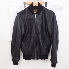 バンソン ロンハーマン TEAM JACKET 襟袖リブ ジップアップ レザーブルゾン 買取実績です。