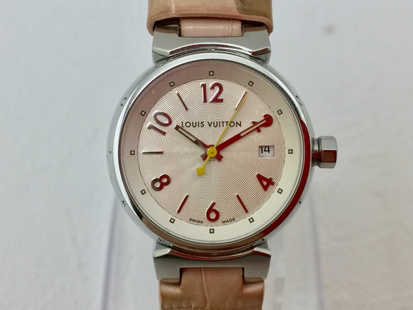 ルイヴィトンのQ121K　タンブールSS　クオーツレディース時計の買取実績です。