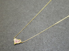 アーカー K18 0.12ct ピンクサファイア ペタルオブラブ ネックレス 買取実績です。