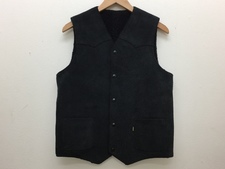 カリフォルニアマニュファクチュアリング ×HOMESICK 黒 ALL LEATHER RANCH VEST 買取実績です。