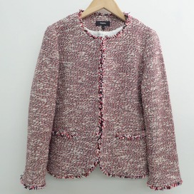 セオリーの18年製 8104105 CARMEL/FEMININE.SLIM.JKT ツイード ノーカラースリム ジャケットの買取実績です。