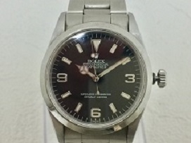 ロレックスのエクスプローラーⅠ Ref.14270 U番 SS 黒文字盤 自動巻き時計の買取実績です。