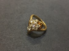 ダイヤモンド K18 1.03ct  ラージメレダイヤ リング 買取実績です。