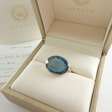 マリハ EARTH DROP RING K18 ブルートパーズ リング 買取実績です。