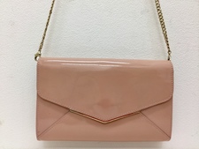 フルラ ピンクベージュ エナメル チェーンショルダークラッチバッグ 買取実績です。