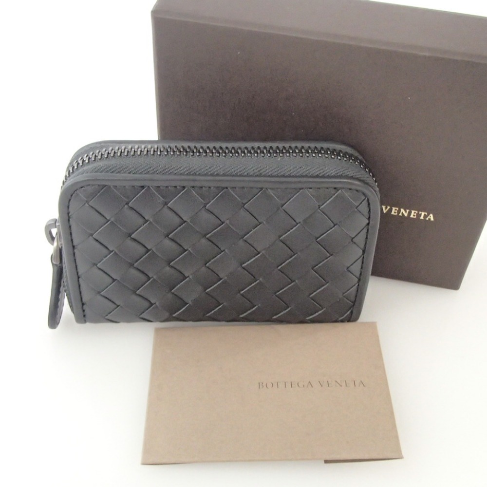 ブランドのギフト BOTTEGA VENETA 二つ折り財布 黒 折り財布 - www 