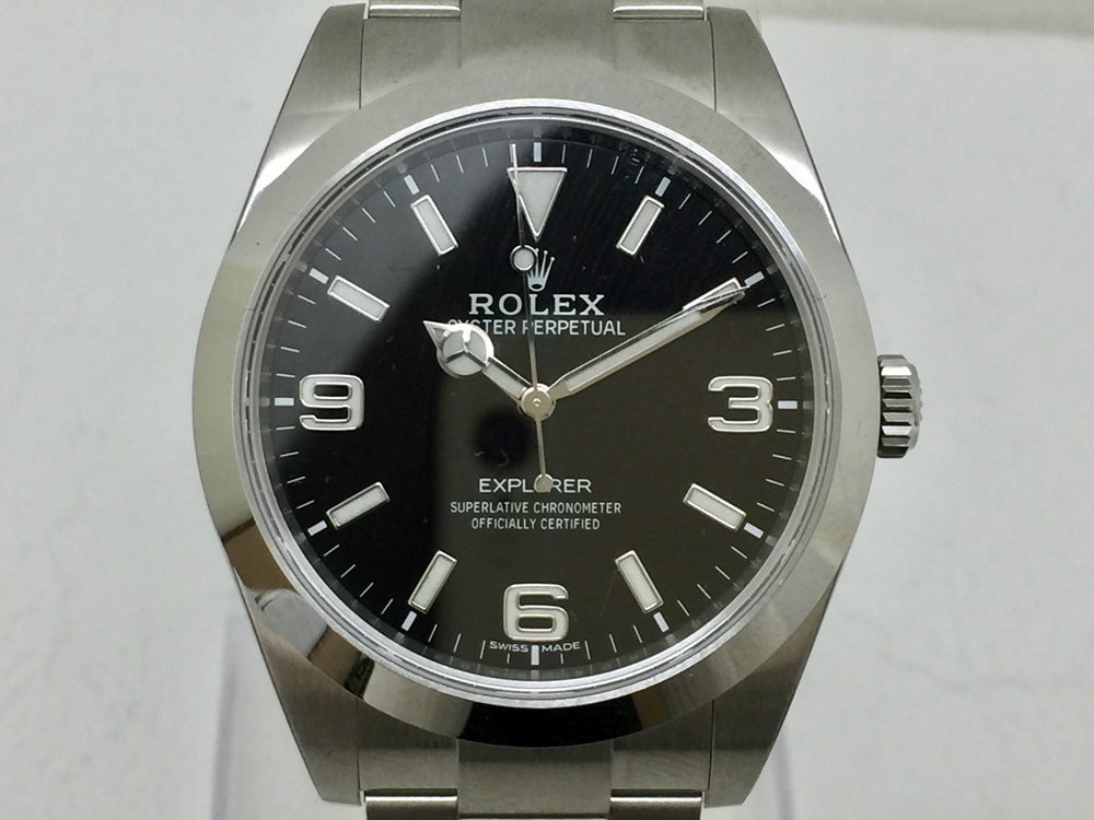 ロレックスのエクスプローラーⅠ Ref.214270 ランダム品番 SS 黒文字盤 自動巻時計の買取実績です。