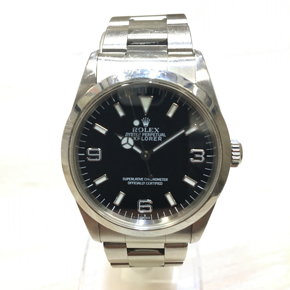 ロレックスのエクスプローラーⅠ Ref.14270 SS 黒文字盤  自動巻き時計の買取実績です。