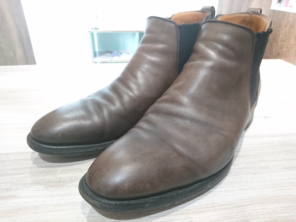 【中古美品】ジョンロブ チューダー(8 1/2)サイドゴアブーツ(黒)