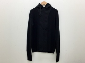 ヨウジヤマモトの黒 POUR HOMME ウールジップニットパーカーの買取実績です。
