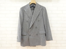 タリアトーレのストライプ ダブル ピークドラペル ウール スーツをブランドスーツ買取のエコスタイル銀座本店で買取致しました。