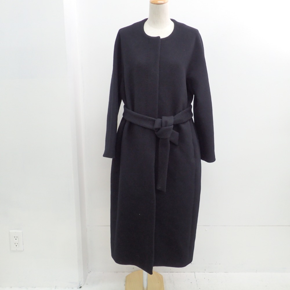 MUSE DEUXIEME CLASSE ダブルクロスベルテットノーカラーコート Muse Deuxieme Classe / ドゥーズィエムクラス | ダブルクロス