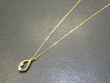 スタージュエリー K18 ダイヤモンド×エメラルド デザイン ネックレス 買取実績です。