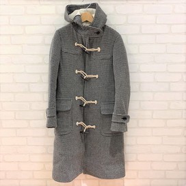 ドゥロワーの黒×白　ギンガムチェック　ロングダッフルコートの買取実績です。