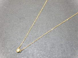アベリのK18PG 0,03ct 埋め込みダイヤ ネックレスの買取実績です。