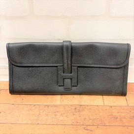 エルメスの黒 □L ジジェ ヴォーエプソン クラッチバッグ　の買取実績です。