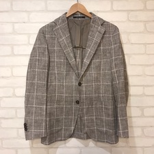 エコスタイル新宿南口店でタリアトーレ（TAGLIATORE）のリネン混 チェック柄ジャケットをお買取しました。状態は通常使用感のあるお品物です。