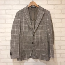 新宿南口店でタリアトーレ（TAGLIATORE）のリネン混 チェック柄ジャケットをお買取しました。状態は通常使用感のあるお品物です。